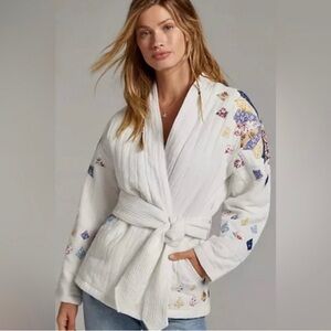 Anthropologie quilted patchwork kimono jacket